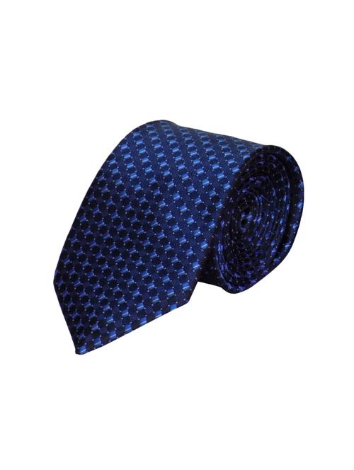 blue micro fiber tie with pocket square and cufflinks - 14928434 - Very Small Image - 1