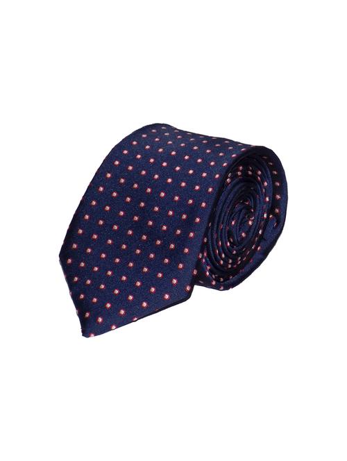 blue micro fiber tie with pocket square and cufflinks - 14928449 - Very Small Image - 1