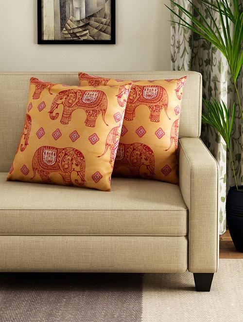 elephant theme cushion cover set of 2 - 14928969 - Very Small Image - 1