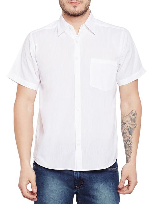 white cotton casual shirt - 14929419 - Very Small Image - 1