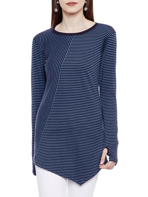 thumb hole sleeved asymmetric tunic - 14929594 - Very Small Image - 1