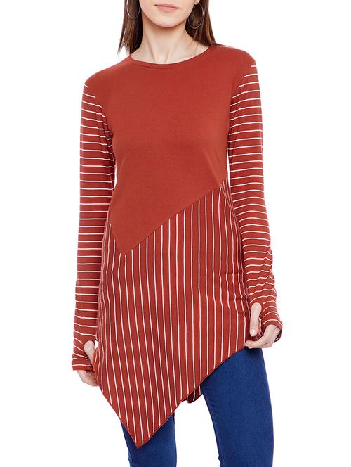 cold shoulder asymmetric tunic - 14929625 - Very Small Image - 1