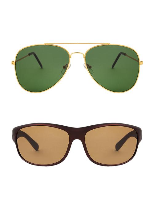abner combo of aviator & wrap around sunglasses - 14930830 - Very Small Image - 1