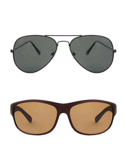 abner combo of aviator & wrap around sunglasses - 14930839 - Very Small Image - 1