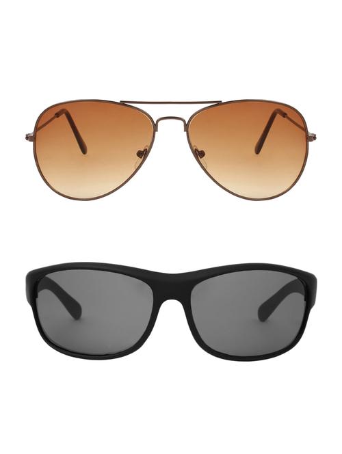 abner combo of aviator & wrap around sunglasses - 14930843 - Very Small Image - 1
