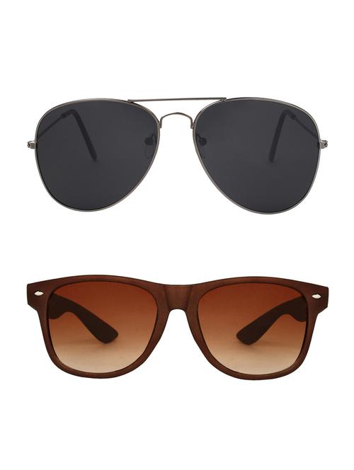 abner combo of aviator & wayfarer sunglases - 14930900 - Very Small Image - 1