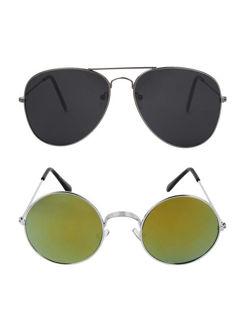 abner combo of aviator & round sunglases - 14930907 - Very Small Image - 1