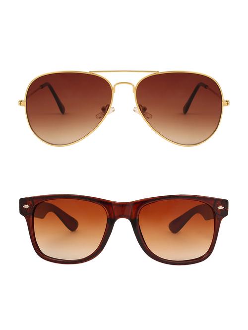 abner combo of aviator & wayfarer sunglases - 14930921 - Very Small Image - 1