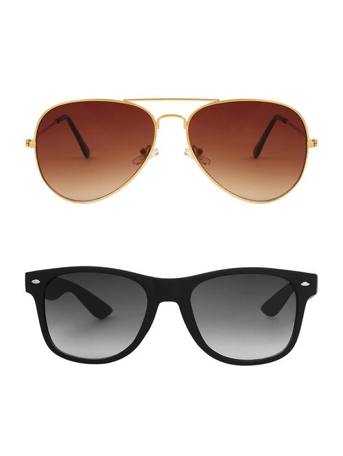 abner combo of aviator & wayfarer sunglases - 14930923 - Very Small Image - 1