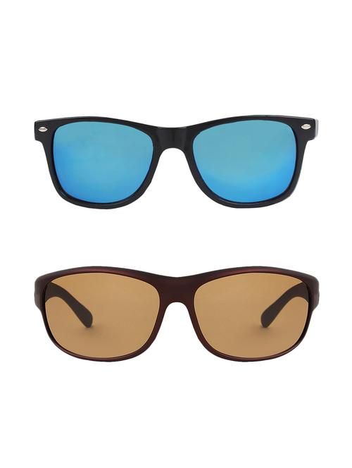 abner wayfarer, wrap around-around sunglasses (blue, brown) - 14931121 - Very Small Image - 1