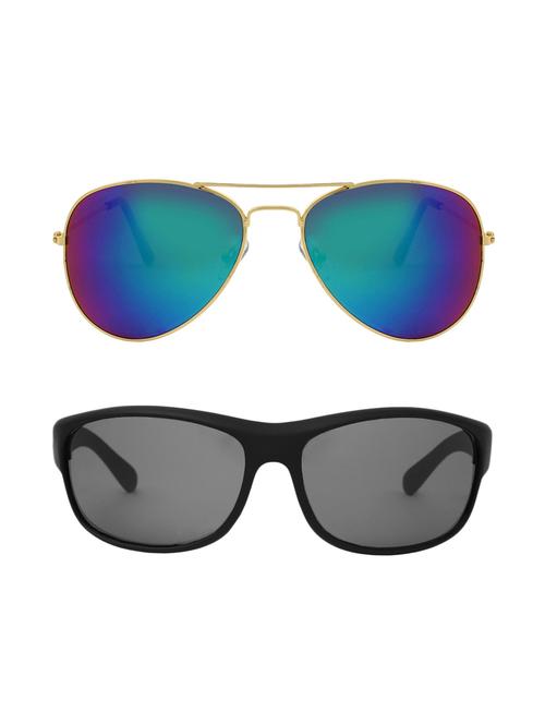 abner aviator, wrap around-around sunglasses (blue, black) - 14931122 - Very Small Image - 1
