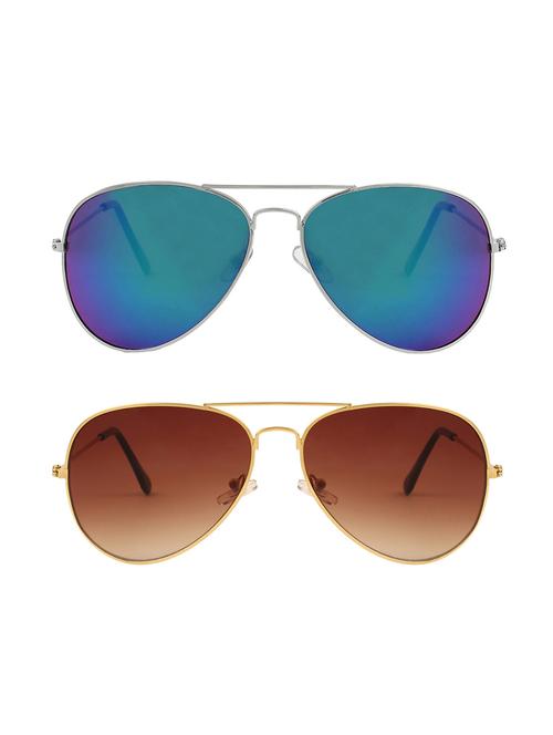 abner aviator, aviator sunglasses (blue, brown) - 14931128 - Very Small Image - 1