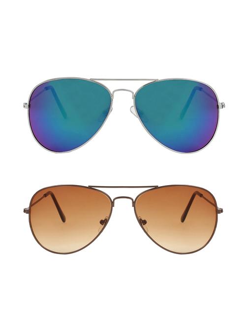 abner aviator, aviator sunglasses (blue, brown) - 14931129 - Very Small Image - 1