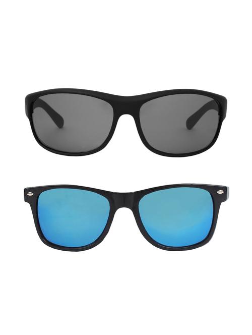 abner wrap around-around, wayfarer sunglasses (black, blue) - 14931169 - Very Small Image - 1