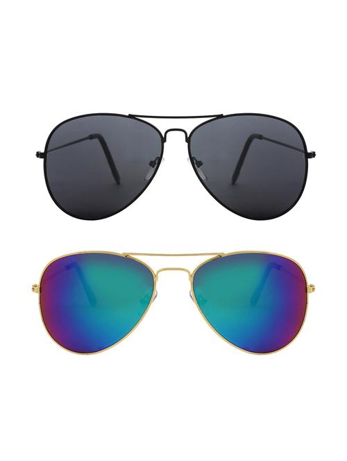 abner aviator, aviator sunglasses (black, blue) - 14931171 - Very Small Image - 1