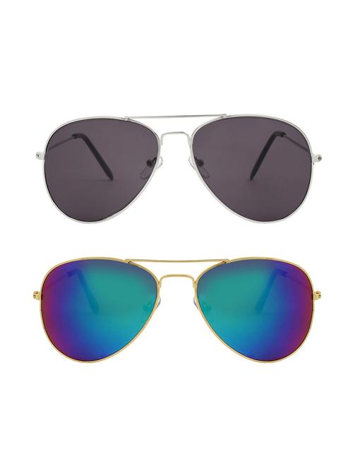 abner aviator, aviator sunglasses (black, blue) - 14931173 - Very Small Image - 1