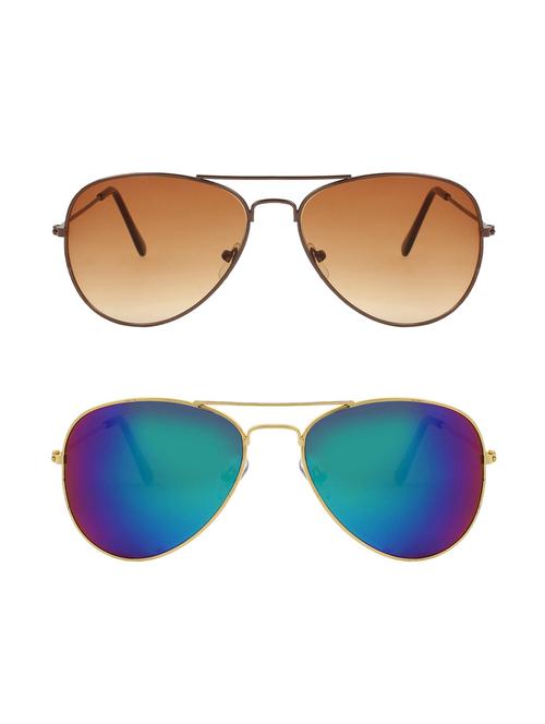 abner aviator, aviator sunglasses (brown, blue) - 14931174 - Very Small Image - 1