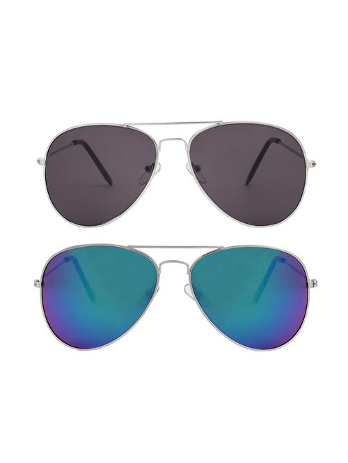 abner aviator, aviator sunglasses (black, blue) - 14931186 - Very Small Image - 1