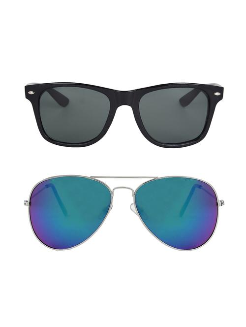 abner wayfarer, aviator sunglasses (black, blue) - 14931190 - Very Small Image - 1