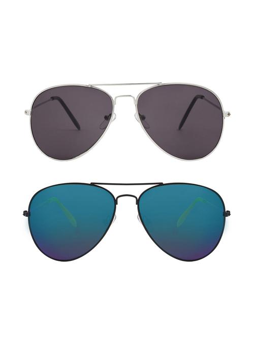 abner aviator, aviator sunglasses (black, blue) - 14931199 - Very Small Image - 1