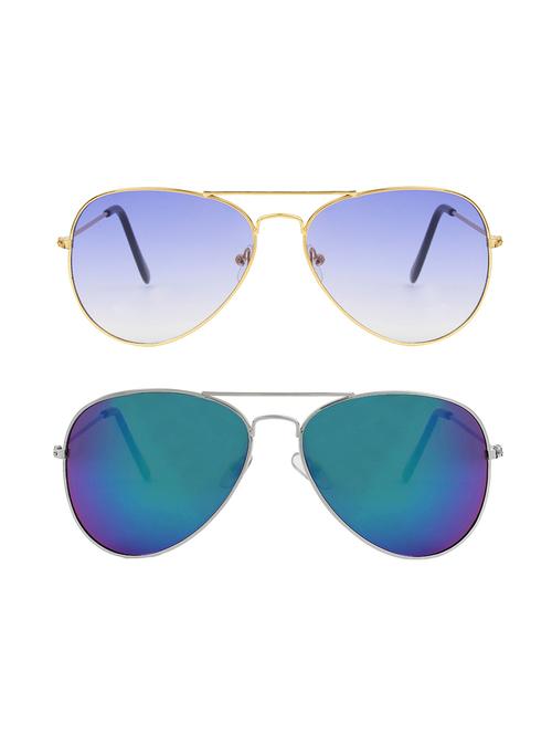 abner aviator, aviator sunglasses (blue, blue) - 14931234 - Very Small Image - 1