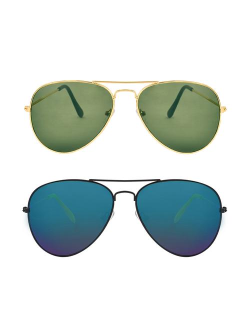 abner aviator, aviator sunglasses (green, blue) - 14931240 - Very Small Image - 1