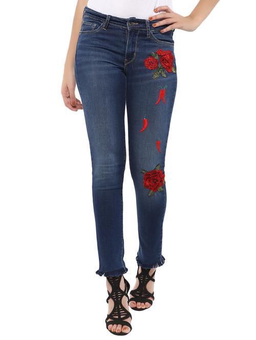 blue denim frayed jeans - 14931803 - Very Small Image - 1