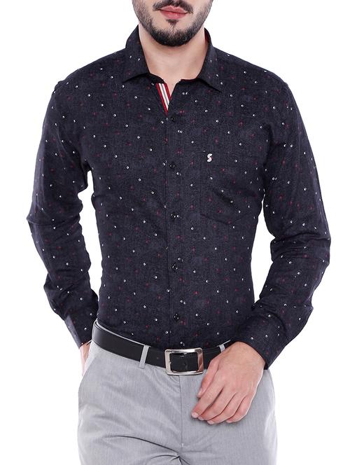 black cotton formal shirt - 14931996 - Very Small Image - 1