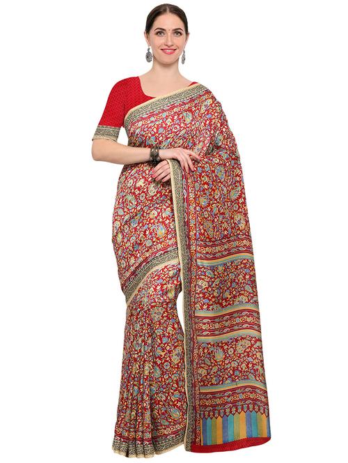 ditsy floral printed saree with blouse - 14937159 - Very Small Image - 1