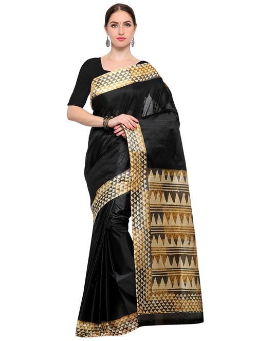 temple bordered saree with blouse - 14937166 - Very Small Image - 1