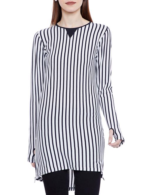 thumb hole sleeved striped tunic - 14937841 - Very Small Image - 1