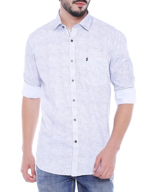light blue cotton casual shirt - 14937898 - Very Small Image - 1