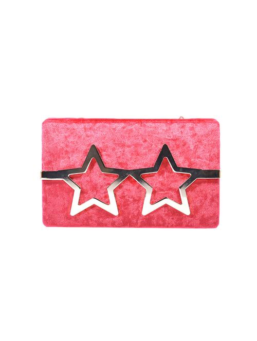 coral tree pink velvet box clutch - 14938147 - Very Small Image - 1