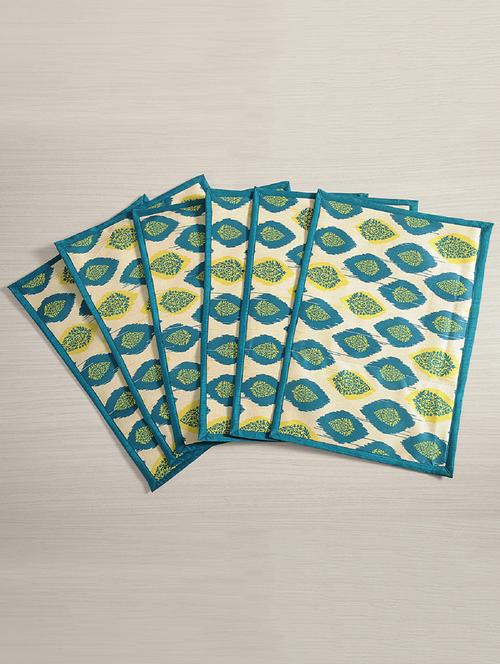 dinner table mat set of 6 - 30 cm x 45 cm - 14938690 - Very Small Image - 1