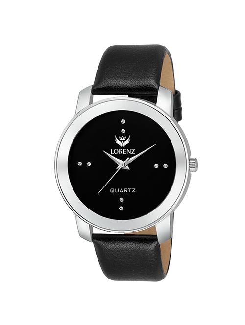 lorenz premium slim black analog watch for men - 14939795 - Very Small Image - 1
