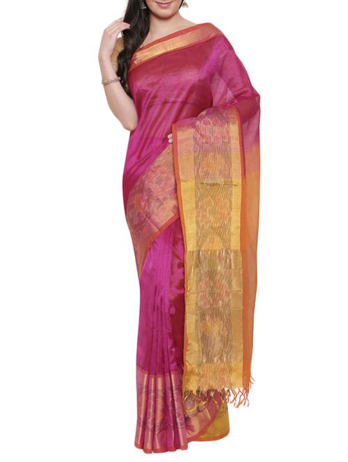 the chennai silks pink kanjivaram saree with blouse - 14941788 - Very Small Image - 1