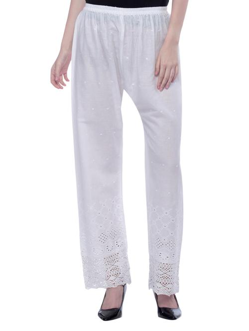 solid white cotton palazzo - 14941835 - Very Small Image - 1