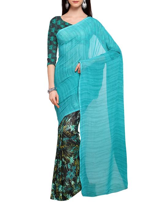 multi colored printed saree with blouse - 14944699 - Very Small Image - 1