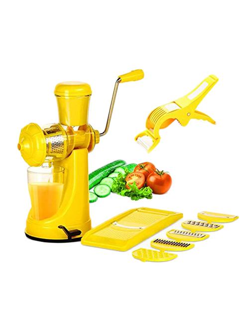 manual fruit & vegetable juicer,6 in 1 slicer dicer grater & multi cutter with peeler kitchen combo(set of 8) - 14945712 - Very Small Image - 1