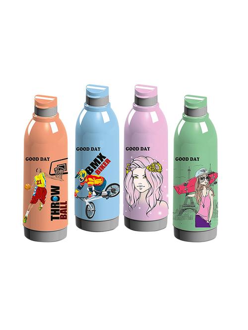 cartoon print multi colored plastic bottle - 14945854 - Very Small Image - 1