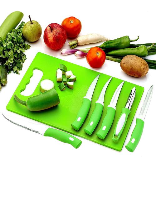chopping board with 6 pcs knife set - 14945884 - Very Small Image - 1