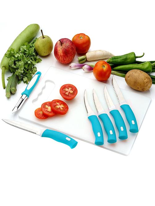 chopping board with 6 pcs knife set - 14945888 - Very Small Image - 1