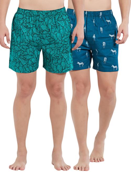 multi colored cotton boxers (set of 2) - 14947055 - Very Small Image - 1