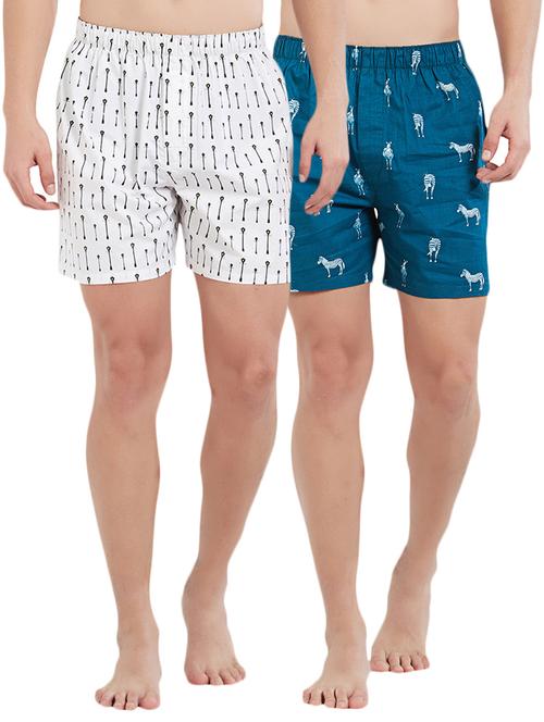 multi colored cotton boxers (set of 2) - 14947059 - Very Small Image - 1