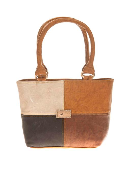 brown leatherette regular handbag - 14947848 - Very Small Image - 1