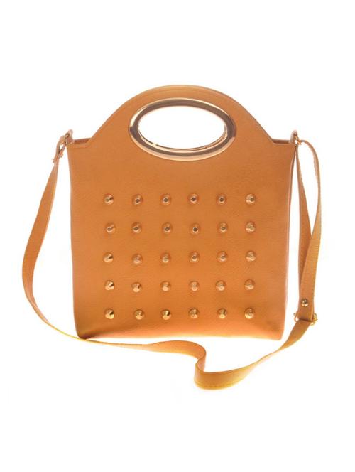 brown leatherette (pu) sling bag - 14947857 - Very Small Image - 1
