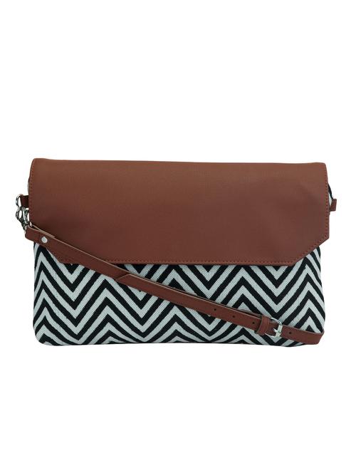 brown cotton sling bag - 14948084 - Very Small Image - 1