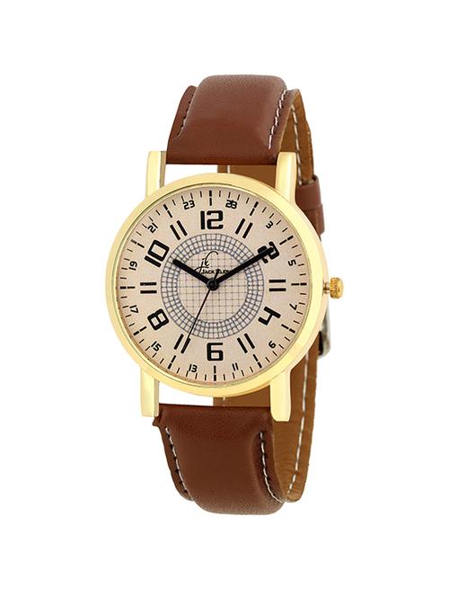 jack klein stylish golden dial round dial quartz analogue watch - 14948725 - Very Small Image - 1