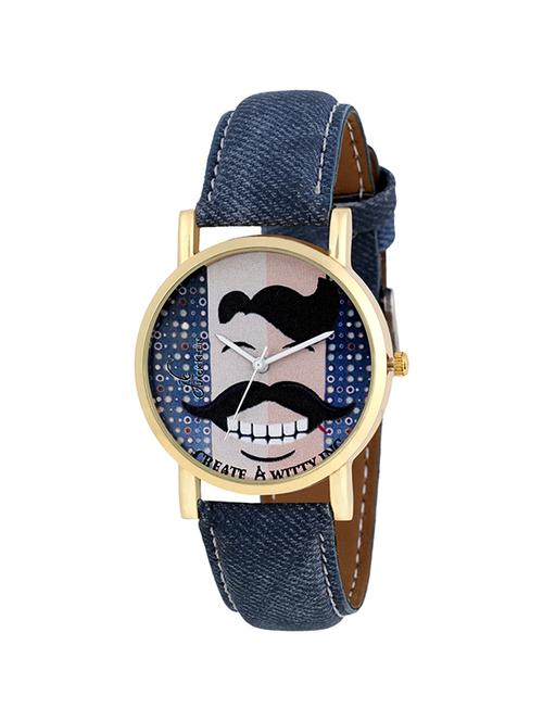 jack klein quirky dial blue strap quartz watch - 14948805 - Very Small Image - 1