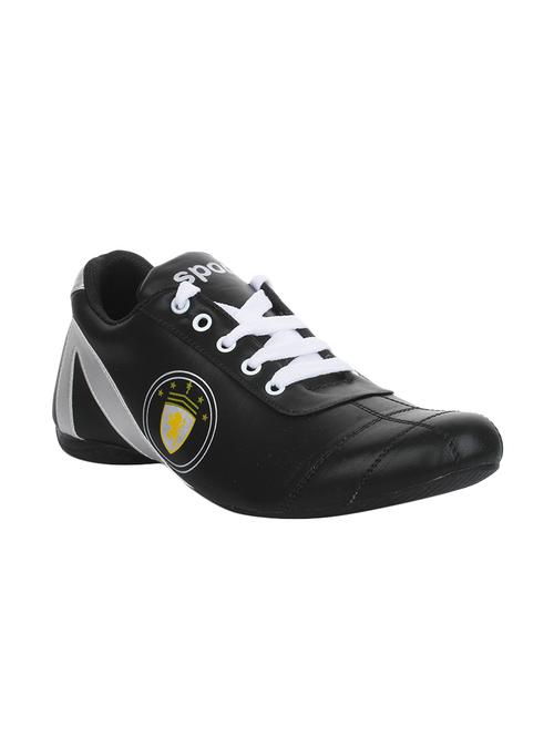 black leatherette lace up shoe - 14949775 - Very Small Image - 1